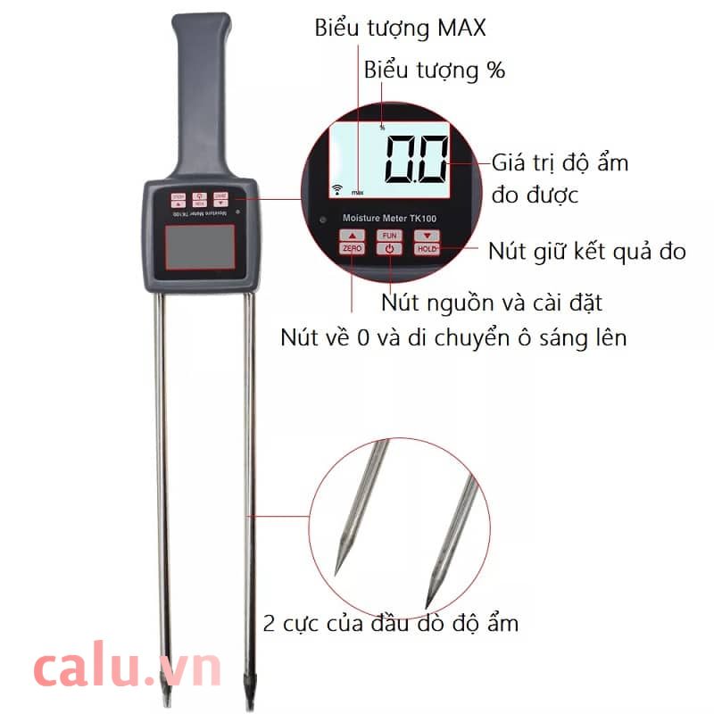 Máy đo độ ẩm đa năng cầm tay tk-100